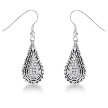 .45 Ct Tear Drop Earrings with CZ